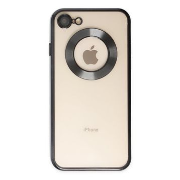Smcase iPhone SE 2022 Kamera Korumalı Omega Slote Lazer Silikon Siyah Cep Telefonu Kılıfı