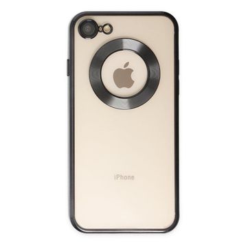 Smcase iPhone SE 2022 Kamera Korumalı Omega Slote Lazer Silikon Siyah Cep Telefonu Kılıfı