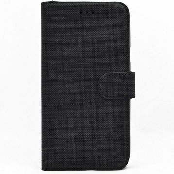 Smcase Samsung Galaxy A73 Kumaş Spor Standlı Cüzdan Siyah Cep Telefonu Kılıfı