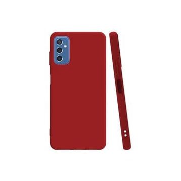 Smcase Samsung Galaxy M52 5G Mat Biye Silikon Tam Kapatan Lacivert Cep Telefonu Kılıfı