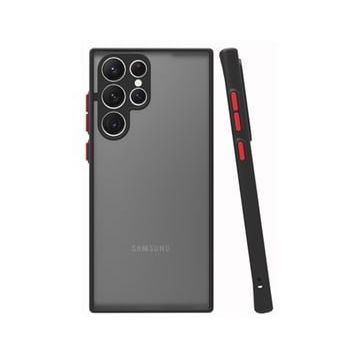 Smcase Samsung Galaxy S22 Ultra 5G Hux Kamera Korumalı Silikon Siyah Cep Telefonu Kılıfı