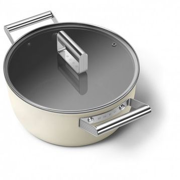 Smeg CKFC2411CRM 24 cm Krem Tencere