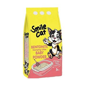 Smile 5 lt Bebek Pudralı Bentonit Kedi Kumu