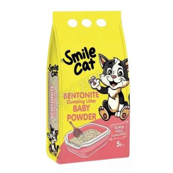 Smile 5 lt Bebek Pudralı Bentonit Kedi Kumu
