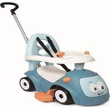 Smoby 720304 Mavi Ride-On 4 Fonksiyonlu Bebek Arabası