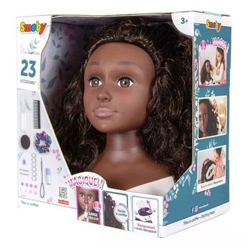 Smoby 7600320318 Afro Stil Bebek Başı Güzellik Seti