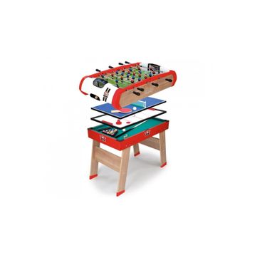 Smoby Powerplay 4 ü1 Arada 640002 Langırt-Bilardo-Masa Tenisi-Hokey Oyun Masası Seti