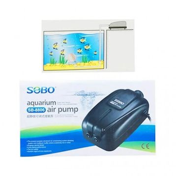 Sobo SB-8806 Çift Çıkışlı Akvaryum Hava Motoru