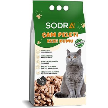 Sodra 5 kg 10 lt Çam Peleti Doğal Kedi Kumu