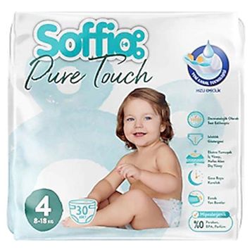Soffio Pure Touch No:4 Maxi 30 Adet Bebek Bezi