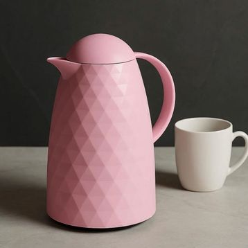 Soft 1 LT Pembe Düz Kapaklı Termos