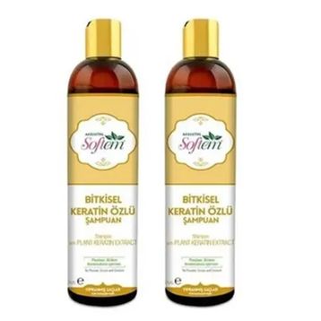 Softem Keratin Özlü 2x400 ml Bitkisel Şampuan
