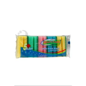 Softex 5'li Oluklu Bulaşık Süngeri