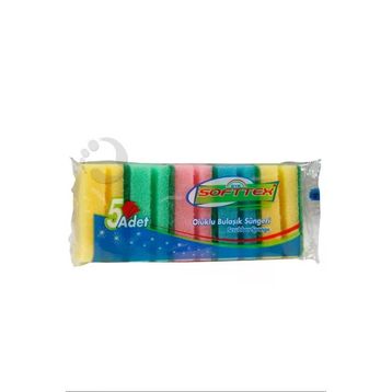 Softex 5'li Oluklu Bulaşık Süngeri