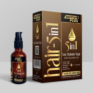 Softto Plus 50 ml 5 in 1 Saç Bakım Yağı