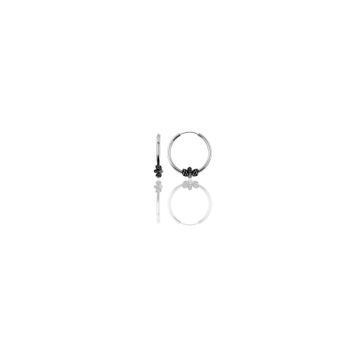 Söğütlü Silver Gümüş 12 mm Mini İşlemeli Halka Küpe