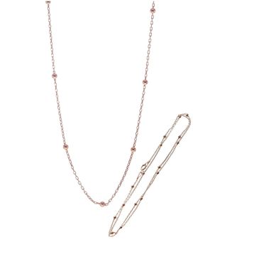 Söğütlü Silver Gümüş 45 cm Rose Top Top Zincir