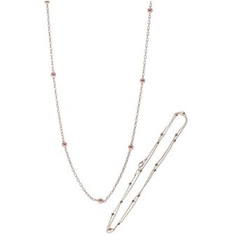 Söğütlü Silver Gümüş 45 cm Rose Top Top Zincir