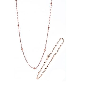 Söğütlü Silver Gümüş 45 cm Rose Top Top Zincir
