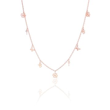 Söğütlü Silver Gümüş Rose Kısmet Şans Kolyesi