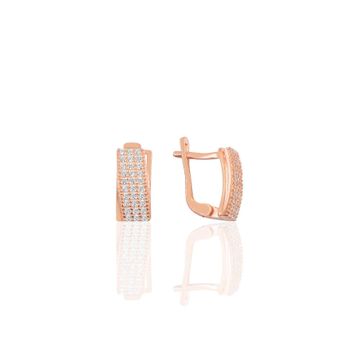 Söğütlü Silver SGTL10065ROSE Gümüş Küpe