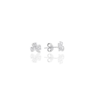 Söğütlü Silver SGTL10070 Rodyumlu Zirkon Taşlı Pırlanta Montürlü Gümüş Küpe