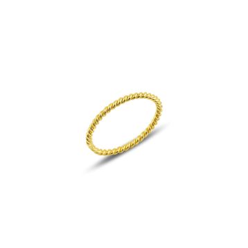 Söğütlü Silver SGTL10114GOLD Altın Renkli Kadın Ince Gümüş Yüzük