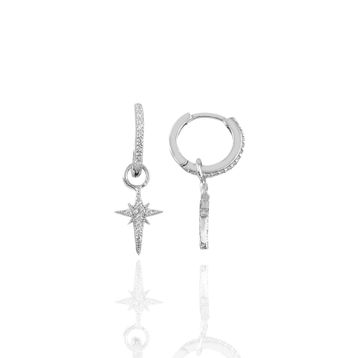 Söğütlü Silver SGTL10143KUTUP Gümüş Kutup Yıldızı Halka Küpe