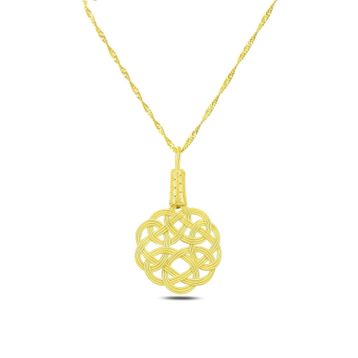 Söğütlü Silver SGTL10296SARI Gümüş Kolye