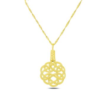 Söğütlü Silver SGTL10296SARI Gümüş Kolye