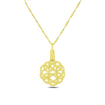 Söğütlü Silver SGTL10296SARI Gümüş Kolye
