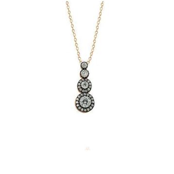 Söğütlü Silver SGTL10302ROSEB Gümüş rose tria kolye