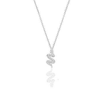 Söğütlü Silver SGTL10376 Gümüş Zirkon Taşlı Yılan Kolye