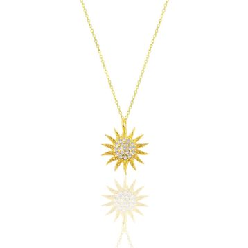 Söğütlü Silver SGTL10510GOLD Güneş Kadın Gümüş Kolye