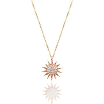 Söğütlü Silver SGTL10510ROSE Gümüş Kolye