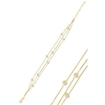 Söğütlü Silver SGTL10519GOLD Gümüş Bileklik