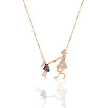Söğütlü Silver SGTL10604ROSE Gümüş Kolye