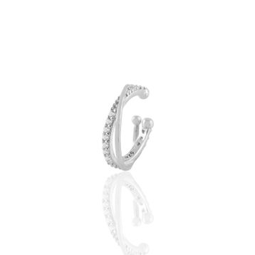 Söğütlü Silver SGTL10700RODAJ Rodyumlu Zirkon Taşlı Kıkırdak Gümüş Küpe