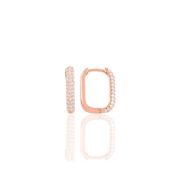 Söğütlü Silver SGTL10892 Rose Zirkon Taşlı Gümüş Küpe