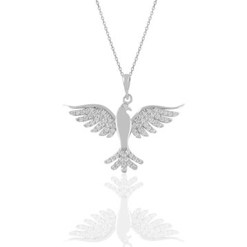 Söğütlü Silver SGTL11005 Gümüş Rodyumlu Zirkon Taşlı Damla Modeli Kolye