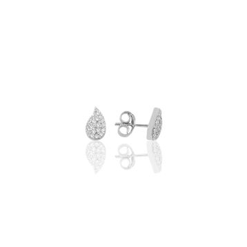 Söğütlü Silver SGTL11616KUPE Gümüş Rodyumlu Zirkon Taşlı Damla Küpe.