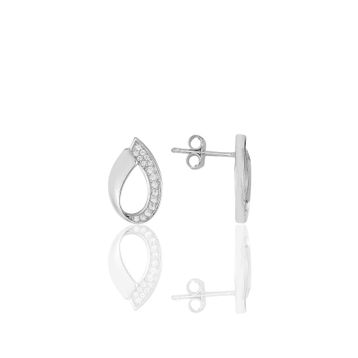 Söğütlü Silver SGTL11616KUPE Gümüş Rodyumlu Zirkon Taşlı Damla Küpe.