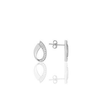 Söğütlü Silver SGTL11616KUPE Gümüş Rodyumlu Zirkon Taşlı Damla Küpe.