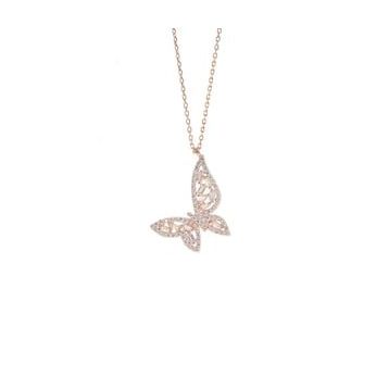 Söğütlü Silver SGTL11619BAGET Gümüş Rodyumlu Baget Kesim Zirkon Taşlı Kolye