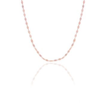 Söğütlü Silver SGTL11630 Gümüş 55 Cm Rose Mekik Pullu Kolye