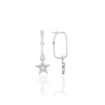 Söğütlü Silver SGTL11674 Gümüş Rodyumlu Yaşam Çiçeği Lotus Göçmen Küpe