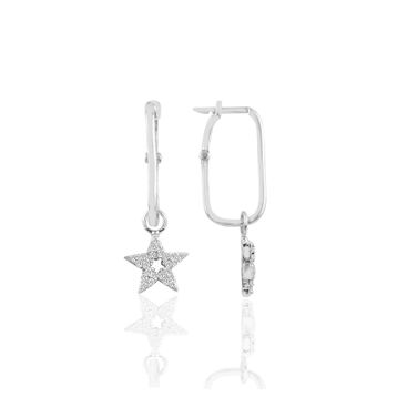 Söğütlü Silver SGTL11674 Gümüş Rodyumlu Yaşam Çiçeği Lotus Göçmen Küpe