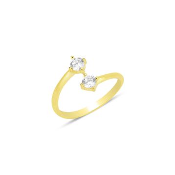 Söğütlü Silver SGTL12239GOLD Gümüş Yüzük
