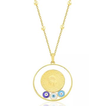 Söğütlü Silver SGTL12295GOLD Gümüş Kolye