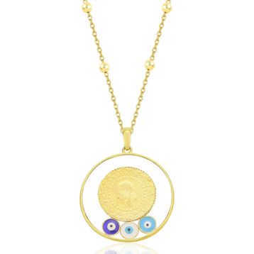 Söğütlü Silver SGTL12295GOLD Gümüş Kolye